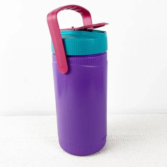 Vtg Thermos 90s water jug water bottle Colorblock 48 oz Like New! - Picture 2 of 9